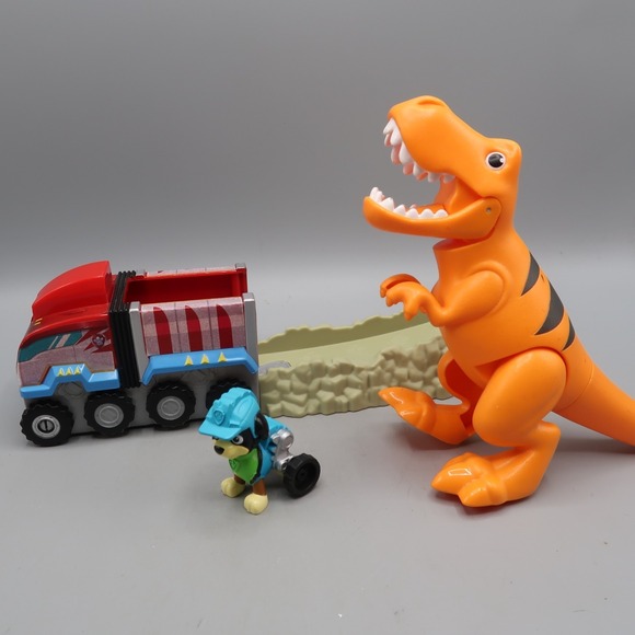 Spin Master Other - PAW Patrol Dino Rescue T-Rex Rescue Playset Semi Truck Dinosaur Rex wheelchair